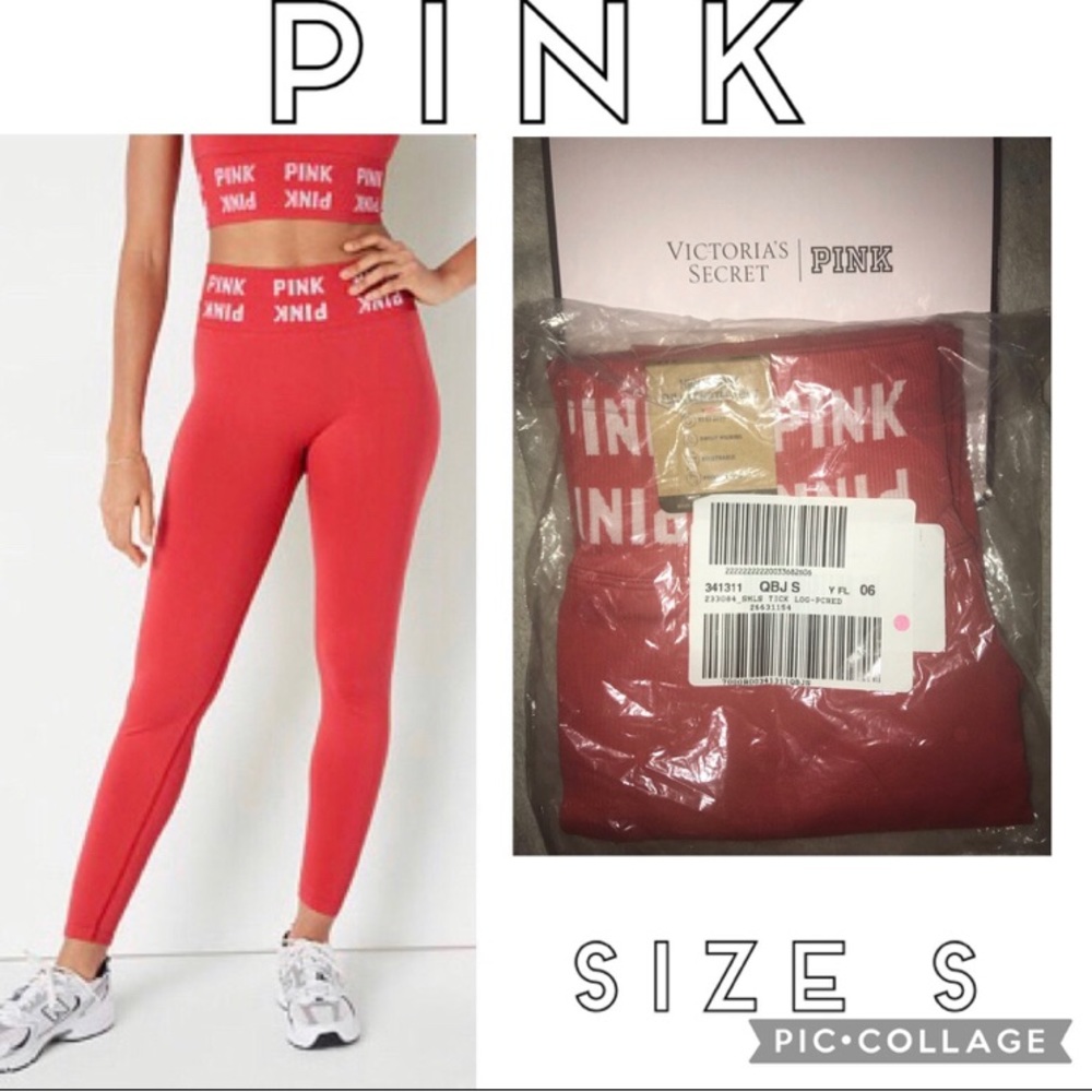 New PINK Seamless high waist workout leggings Sz S